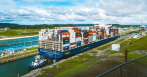 docked freight ship