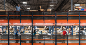 people working in a warehouse