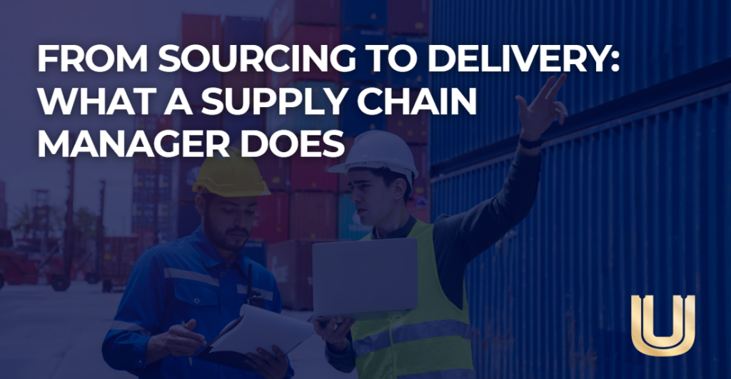 what a supply chain manager does